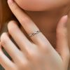 Fashion Personality Connecting Shackle Chain Ring Women