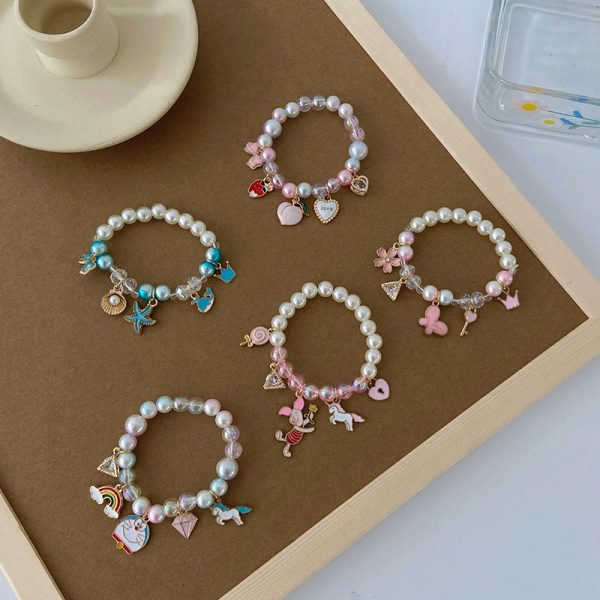 Pearl Cartoon Bracelet Cute Gradient Color