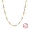Yunlian Jewelry S925 Sterling Silver Necklace Natural Baroque Pearl Necklace