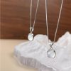 Women's Korean-style Simple Oval Pendant Necklace