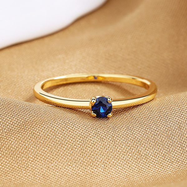 Twin Style Personalized Simple Single Diamond Fine Circle Ring