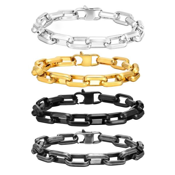 Stainless Steel Creative Bracelet Simple Square Chain