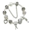 Heart Lock Key Letter Pendant Women's Bracelet