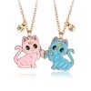 Cat Magnetic Sweet Cartoon Girl Pendant Clavicle Necklace