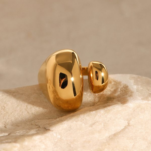 Women's Exaggerated European And American Stainless Steel Open Ring