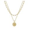 O1CN01ghRAOg1fIiymDUYJX_3857833984-0-cib.jpg Letter Accessories Double-layer Round Zinc Alloy Necklace