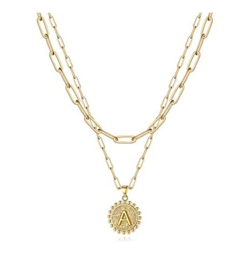 O1CN01ghRAOg1fIiymDUYJX_3857833984-0-cib.jpg Letter Accessories Double-layer Round Zinc Alloy Necklace