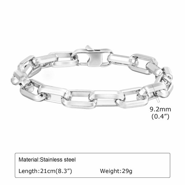 Stainless Steel Creative Bracelet Simple Square Chain