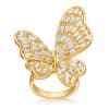 Ring Color Preserving French Opening Design Exaggerated And Personalized Butterfly Elements