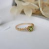 Japanese Style Imitation Peridot Ring Women's Retro Artistic