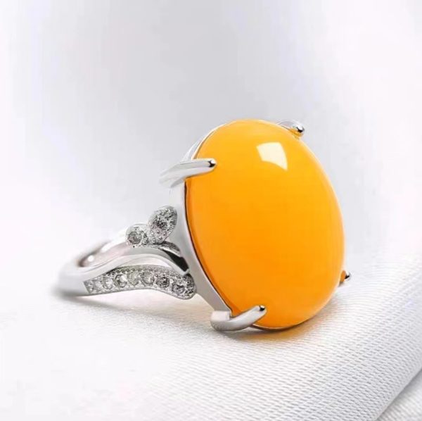 Natural Sapphire Ring Women's Adjustable Ethnic Style