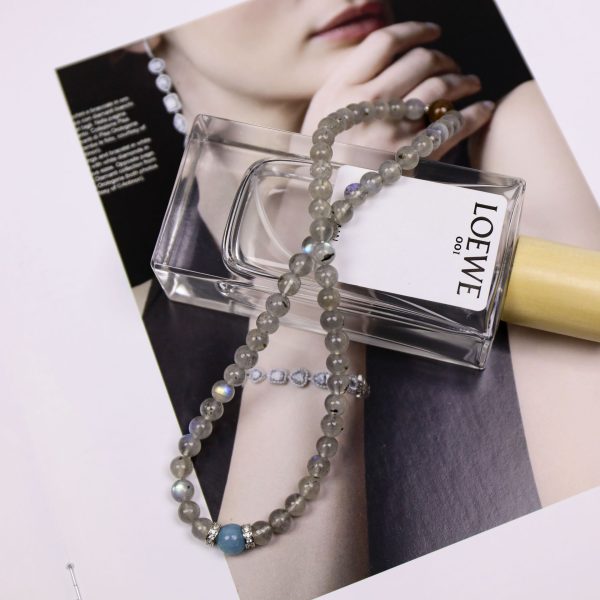 Universe Letter Aquamarine Moonstone Tigereye Double-layer Bracelet