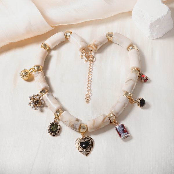 Pendant Resin Bamboo Necklace Fashion Unique Women