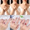 High Carbon Diamond Ice Flower Cut Color Zircon 925 Sterling Silver Ring
