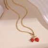 Summer Strawberry Fruit Necklace For Women