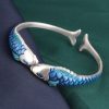 Ethnic Style Epoxy Technology Blue Carp Bracelet