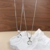 Women's Korean-style Simple Oval Pendant Necklace