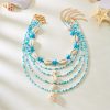 New Multi-layer Women's Fashion All-match Summer Starfish Shell Conch Bead Necklace 5-piece Set