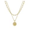 O1CN01nu1Rwl1fIiynTdrRT_3857833984-0-cib.jpg Letter Accessories Double-layer Round Zinc Alloy Necklace
