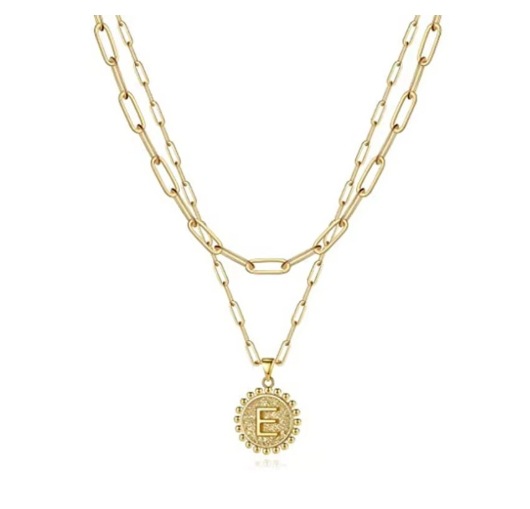 O1CN01nu1Rwl1fIiynTdrRT_3857833984-0-cib.jpg Letter Accessories Double-layer Round Zinc Alloy Necklace