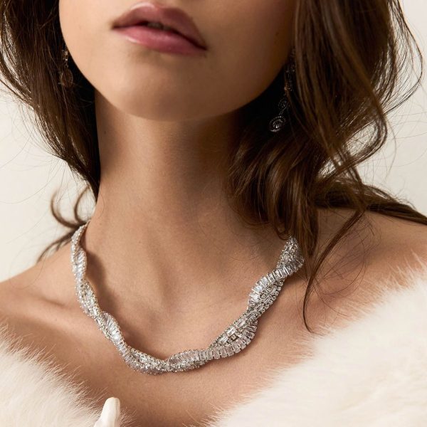 Cross Rhinestone Necklace Female Fashion