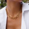 Simple Geometric Circle Titanium Steel Necklace