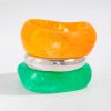 Female Retro Exaggerated Irregular Dyed Resin Bracelet