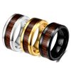 Tungsten Steel Stainless Steel Ring Wood Grain