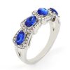 Lein Blue New Style Zircon Ring European And American Elegant