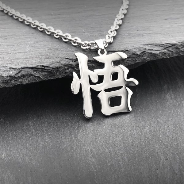 Trendy Alloy Letter Chinese Character Pendant Necklace