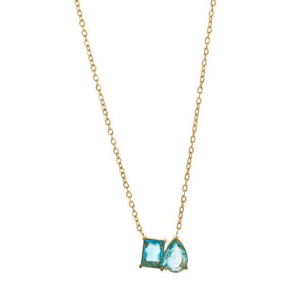 Women's All-match Twelve Birthstone Pendant Stainless Steel Necklace