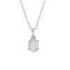 S925 Sterling Silver Moonstone Pendant Necklace Women's Niche Design Fashion All-matching Jewelry