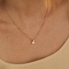 St Delan Simple Pearl Zircon Necklace Women's Stainless Steel