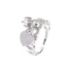 Exquisite Refined Grace Design Love Heart-shaped Diamond Shiny Open Ring