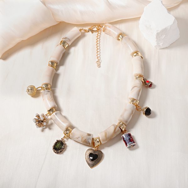 Pendant Resin Bamboo Necklace Fashion Unique Women