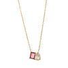 Women's All-match Twelve Birthstone Pendant Stainless Steel Necklace