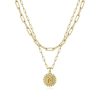 O1CN01w8TNHz1fIiymxReRB_3857833984-0-cib.jpg Letter Accessories Double-layer Round Zinc Alloy Necklace
