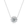 Snowflake Pendant Necklace Inlaid With Moissanite