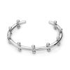 Personality Texture Rivet Shape Bean Beads Stainless Steel C- Shaped