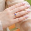 Japanese Style New Affordable Luxury Fashion Forest Night Sky Natural Lapis Lazuli Ring