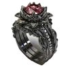 Women's Ring Rose Inlaid Zircon Ornament