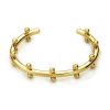 Personality Texture Rivet Shape Bean Beads Stainless Steel C- Shaped