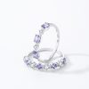 Light Luxury S925 Sterling Silver New Style Elegant Taro Purple Diamond-studded Ring