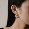 Ornament Circle Pendant Stud Senior Sense All-match Temperament Earrings