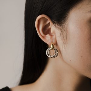 Ornament Circle Pendant Stud Senior Sense All-match Temperament Earrings