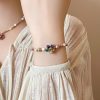 Women's Colorful Flower Pearl Bracelet