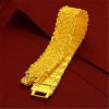 Men's Versatile Gift Wide Dragon Pattern Gold Bracelet