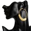 Twisted Diamond Geometric Circle Stud Earrings