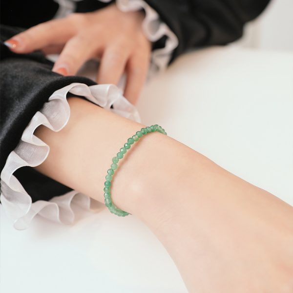 3mm Surface Cutting Beads Aventurine Lucky Beads Very Fine Crystal Retro Style Bracelet