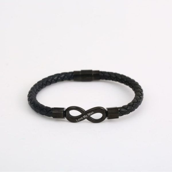 Bracelet 8 Words Infinite Symbol Stainless Steel